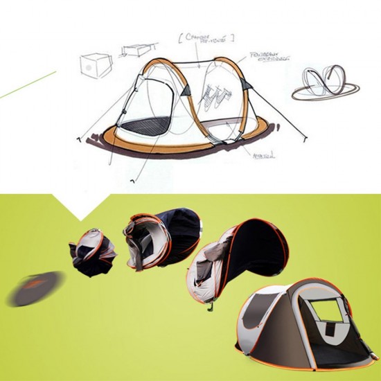 Outdoor Full-Automatic Instant Unfold Rain-Proof Tent Family Multi-Functional Portable Dampproof Camping Tent Suit Outdoor Full-Automatic Instant Unfold Rain-Proof Tent Family Multi-Functional Portable Dampproof Camping Tent Suit
