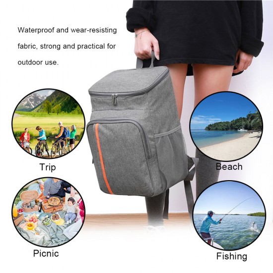 18L Large Capacity Leak Proof Lunch Backpack Thermal Large Picnic Cool and Warm Insulated Bag Outdoor Food and Beverage Storage Shoulder Bag 18L Large Capacity Leak Proof Lunch Backpack Thermal Large Picnic Cool and Warm Insulated Bag Outdoor Food and Beverage Storage Shoulder Bag