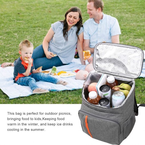 18L Large Capacity Leak Proof Lunch Backpack Thermal Large Picnic Cool and Warm Insulated Bag Outdoor Food and Beverage Storage Shoulder Bag 18L Large Capacity Leak Proof Lunch Backpack Thermal Large Picnic Cool and Warm Insulated Bag Outdoor Food and Beverage Storage Shoulder Bag