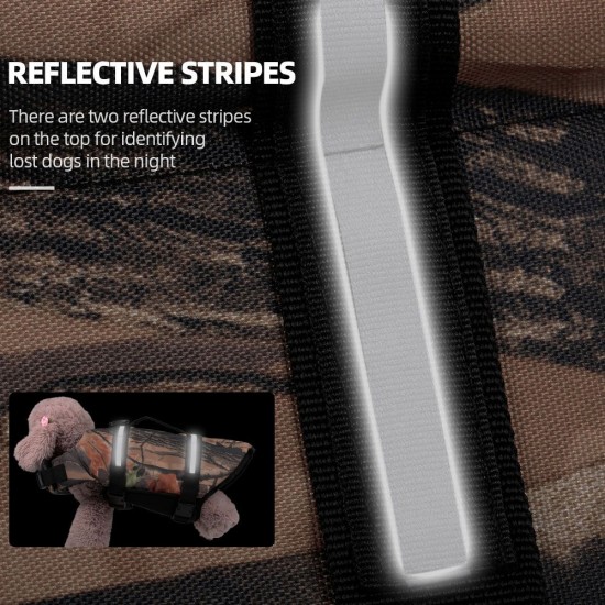 Dog Life Vest Camouflage Reflective Stripe Life Jacket Floating Coat for Big Size Dogs Swimming Safety Dog Life Vest Camouflage Reflective Stripe Life Jacket Floating Coat for Big Size Dogs Swimming Safety