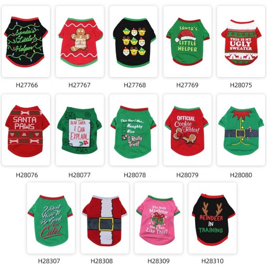 Pets Christmas T-Shirt for Dogs Christmas Pet Clothes Christmas Pet Costume Dog Shirt Dog T-Shirts Pets Christmas T-Shirt for Dogs Christmas Pet Clothes Christmas Pet Costume Dog Shirt Dog T-Shirts