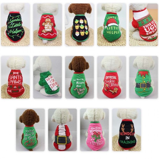 Dog shirt Dog Christmas T-shirt Pet T-shirt Dogs Christmas T-Shirt Summer Dog T-shirt Pet Dogs Clothing Christmas Dog Clothing Polyester T-shirt Puppy Costume Dog shirt Dog Christmas T-shirt Pet T-shirt Dogs Christmas T-Shirt Summer Dog T-shirt Pet Dogs Clothing Christmas Dog Clothing Polyester T-shirt Puppy Costume