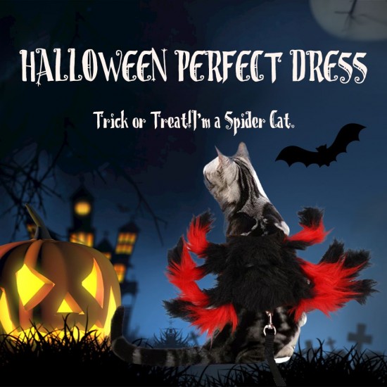 Dog Leash with Spider Pet Dog Halloween Costume Pet Cosplay Clothes Decoration Halloween Dress Up Props for Dogs Puppy Dog Leash with Spider Pet Dog Halloween Costume Pet Cosplay Clothes Decoration Halloween Dress Up Props for Dogs Puppy