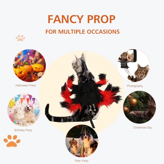 Dog Leash with Spider Pet Dog Halloween Costume Pet Cosplay Clothes Decoration Halloween Dress Up Props for Dogs Puppy Dog Leash with Spider Pet Dog Halloween Costume Pet Cosplay Clothes Decoration Halloween Dress Up Props for Dogs Puppy