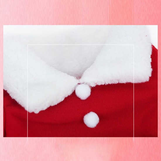 Santa Claus Dog Costume Christmas Pets Clothes Puppy Christmas Coat with Hat Cute Warm Coat Dog Presents Santa Claus Dog Costume Christmas Pets Clothes Puppy Christmas Coat with Hat Cute Warm Coat Dog Presents