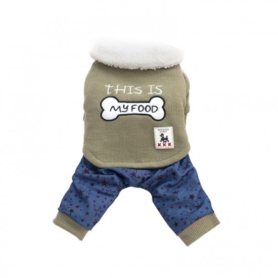 Pet Clothes Dog Sweatshirts Cotton Cat Jackets Soft Warm Winter Dogs Clothes Jumpsuit Star Pattern Button Pet Coat for Small and Medium Pets Pet Clothes Dog Sweatshirts Cotton Cat Jackets Soft Warm Winter Dogs Clothes Jumpsuit Star Pattern Button Pet Coat for Small and Medium Pets