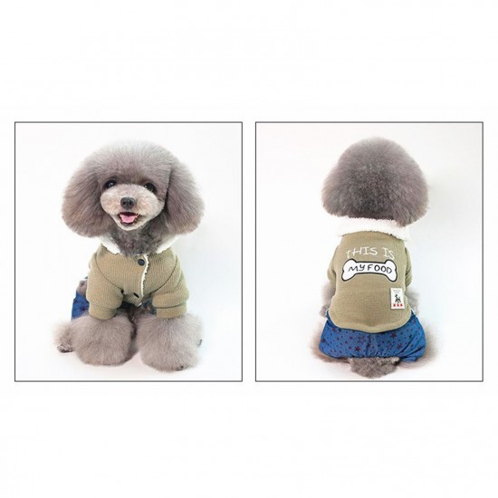 Pet Clothes Dog Sweatshirts Cotton Cat Jackets Soft Warm Winter Dogs Clothes Jumpsuit Star Pattern Button Pet Coat for Small and Medium Pets Pet Clothes Dog Sweatshirts Cotton Cat Jackets Soft Warm Winter Dogs Clothes Jumpsuit Star Pattern Button Pet Coat for Small and Medium Pets
