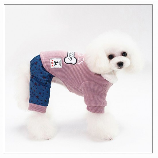 Pet Clothes Dog Sweatshirts Cotton Cat Jackets Soft Warm Winter Dogs Clothes Jumpsuit Star Pattern Button Pet Coat for Small and Medium Pets Pet Clothes Dog Sweatshirts Cotton Cat Jackets Soft Warm Winter Dogs Clothes Jumpsuit Star Pattern Button Pet Coat for Small and Medium Pets