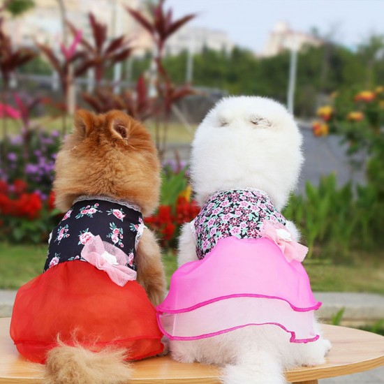 Dog Dress Dog Skirt Dog Floral Skirt Elegant Summer Dress for Small Medium Large Dogs Pets Dog Dress Dog Skirt Dog Floral Skirt Elegant Summer Dress for Small Medium Large Dogs Pets