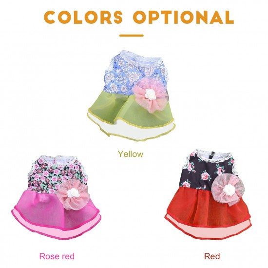 Dog Dress Dog Skirt Dog Floral Skirt Elegant Summer Dress for Small Medium Large Dogs Pets Dog Dress Dog Skirt Dog Floral Skirt Elegant Summer Dress for Small Medium Large Dogs Pets