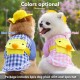 Dog Shirt Pet Plaid Shirts Pet Summer Clothes for Puppy Dogs Duck Cartoon Backpack with Yellow Hat Dog Shirt Pet Plaid Shirts Pet Summer Clothes for Puppy Dogs Duck Cartoon Backpack with Yellow Hat
