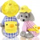 Dog Shirt Pet Plaid Shirts Pet Summer Clothes for Puppy Dogs Duck Cartoon Backpack with Yellow Hat Dog Shirt Pet Plaid Shirts Pet Summer Clothes for Puppy Dogs Duck Cartoon Backpack with Yellow Hat