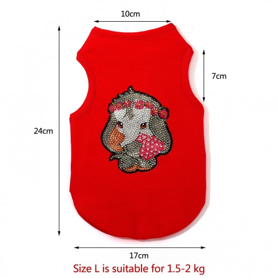 Diamond Painting Clothes for Small Dogs Cute Pattern DIY Diamond Painting Pet Vest Diamond Painting Clothes for Small Dogs Cute Pattern DIY Diamond Painting Pet Vest