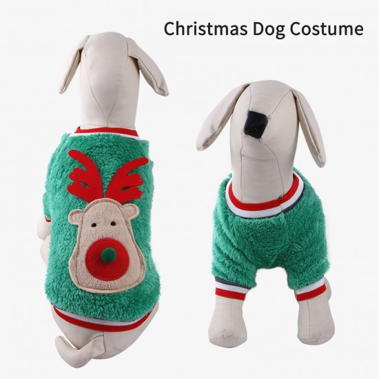 Christmas Dog Costume Xmas Pet Clothes Dog Elk Clothes Dog Coral Fleece Clothes Christmas Dog Costume Xmas Pet Clothes Dog Elk Clothes Dog Coral Fleece Clothes