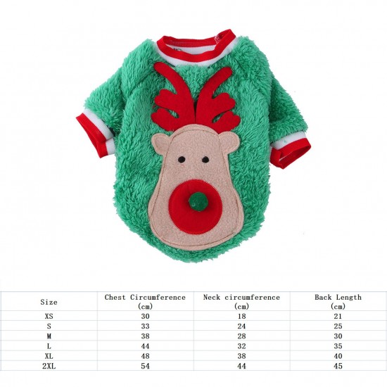 Christmas Dog Costume Xmas Pet Clothes Dog Elk Clothes Dog Coral Fleece Clothes Christmas Dog Costume Xmas Pet Clothes Dog Elk Clothes Dog Coral Fleece Clothes