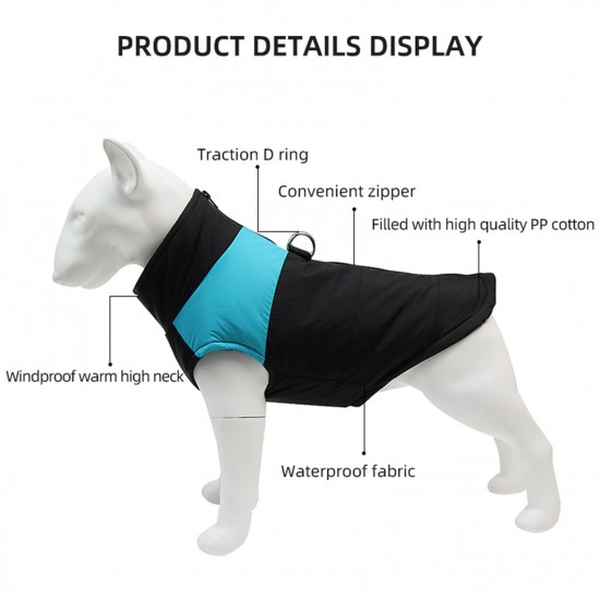 Waterproof Windproof Dog Coat, Autumn and Winter Dog Jacket, Extra Cotton Thickened Dog Clothing Warm Pet Dog Vest Dog Cotton Coat Waterproof Windproof Dog Coat, Autumn and Winter Dog Jacket, Extra Cotton Thickened Dog Clothing Warm Pet Dog Vest Dog Cotton Coat