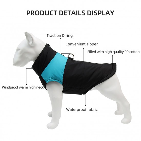 Waterproof Windproof Dog Coat, Autumn and Winter Dog Jacket, Extra Cotton Thickened Dog Clothing Warm Pet Dog Vest Dog Cotton Coat Waterproof Windproof Dog Coat, Autumn and Winter Dog Jacket, Extra Cotton Thickened Dog Clothing Warm Pet Dog Vest Dog Cotton Coat