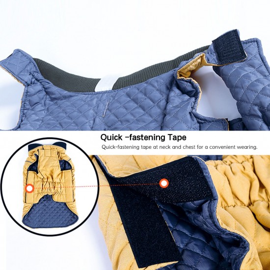 Dog Winter Jacket Padded Reflective Warm Quilted Outdoor Pet Vest Dog Winter Jacket Padded Reflective Warm Quilted Outdoor Pet Vest