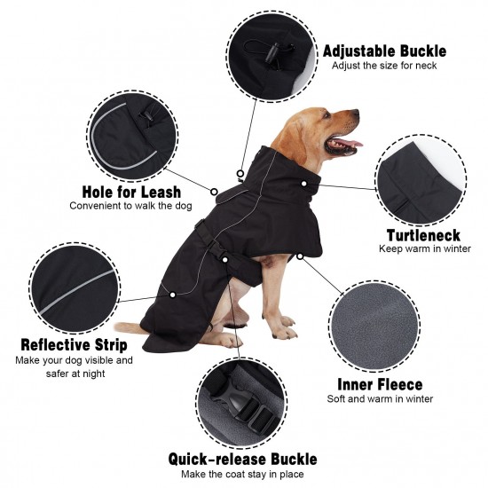 Dog Winter Coat Waterproof Reflective Warm Fleece Jacket for Dog Dog Winter Coat Waterproof Reflective Warm Fleece Jacket for Dog