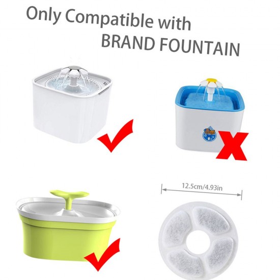 Flower Fountain Filters Replacement Filters Pet Fountain Cat Water Dispenser for Dadypet Pet Water Fountain Healthy and Hygienic Drinking Fountain 6 Pieces/Box Flower Fountain Filters Replacement Filters Pet Fountain Cat Water Dispenser for Dadypet Pet Water Fountain Healthy and Hygienic Drinking Fountain 6 Pieces/Box