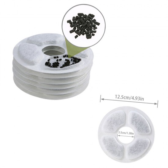 Flower Fountain Filters Replacement Filters Pet Fountain Cat Water Dispenser for Dadypet Pet Water Fountain Healthy and Hygienic Drinking Fountain 6 Pieces/Box Flower Fountain Filters Replacement Filters Pet Fountain Cat Water Dispenser for Dadypet Pet Water Fountain Healthy and Hygienic Drinking Fountain 6 Pieces/Box