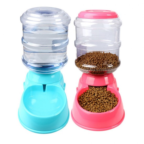 Automatic Pet Water Food Dispenser 3.8L Large Capacity Self-Dispensing Gravity Pet Feeder Waterer Cat Dog Feeding Bowl Drinking Water/Automatic Feeding Pet Supplies 1# Automatic Pet Water Food Dispenser 3.8L Large Capacity Self-Dispensing Gravity Pet Feeder Waterer Cat Dog Feeding Bowl Drinking Water/Automatic Feeding Pet Supplies 1#