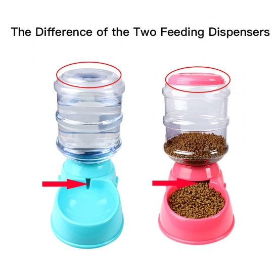 Automatic Pet Water Food Dispenser 3.8L Large Capacity Self-Dispensing Gravity Pet Feeder Waterer Cat Dog Feeding Bowl Drinking Water/Automatic Feeding Pet Supplies 1# Automatic Pet Water Food Dispenser 3.8L Large Capacity Self-Dispensing Gravity Pet Feeder Waterer Cat Dog Feeding Bowl Drinking Water/Automatic Feeding Pet Supplies 1#