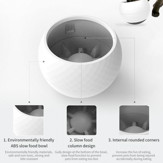 els pet Pet Dog Feeder Slow Food Eating No Spill Pet Bowl Interactive Tumbler Anti-Choking Dog Feeding Bowl for Dogs Cats Pets els pet Pet Dog Feeder Slow Food Eating No Spill Pet Bowl Interactive Tumbler Anti-Choking Dog Feeding Bowl for Dogs Cats Pets