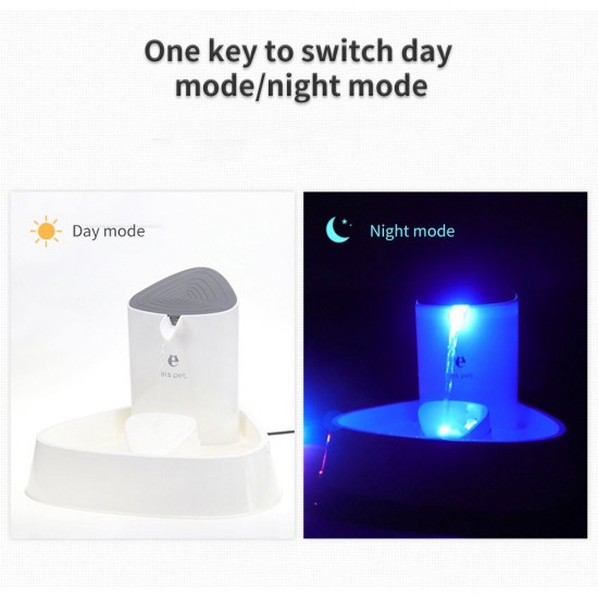 1.5L Automatic Pet Water Fountain Silent Drinking Electric Water Dispenser Feeder Bowl for Cats Dogs Multiple Pets Adjustable Water Flow with Night mode 1.5L Automatic Pet Water Fountain Silent Drinking Electric Water Dispenser Feeder Bowl for Cats Dogs Multiple Pets Adjustable Water Flow with Night mode