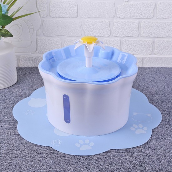 2.6L Automatic Pet Water Fountain Silent Drinking Electric Water Dispenser Feeder Bowl for Cats Dogs Multiple Pets with 1 Mat 2.6L Automatic Pet Water Fountain Silent Drinking Electric Water Dispenser Feeder Bowl for Cats Dogs Multiple Pets with 1 Mat