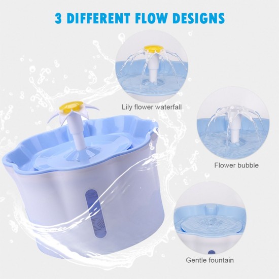 2.6L Automatic Pet Water Fountain Silent Drinking Electric Water Dispenser Feeder Bowl for Cats Dogs Multiple Pets with 1 Mat 2.6L Automatic Pet Water Fountain Silent Drinking Electric Water Dispenser Feeder Bowl for Cats Dogs Multiple Pets with 1 Mat