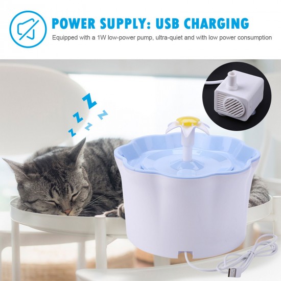 2.6L Automatic Pet Water Fountain Silent Drinking Electric Water Dispenser Feeder Bowl for Cats Dogs Multiple Pets with 1 Mat 2.6L Automatic Pet Water Fountain Silent Drinking Electric Water Dispenser Feeder Bowl for Cats Dogs Multiple Pets with 1 Mat