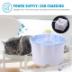 2.6L Automatic Pet Water Fountain Silent Drinking Electric Water Dispenser Feeder Bowl for Cats Dogs Multiple Pets with 1 Mat 2.6L Automatic Pet Water Fountain Silent Drinking Electric Water Dispenser Feeder Bowl for Cats Dogs Multiple Pets with 1 Mat