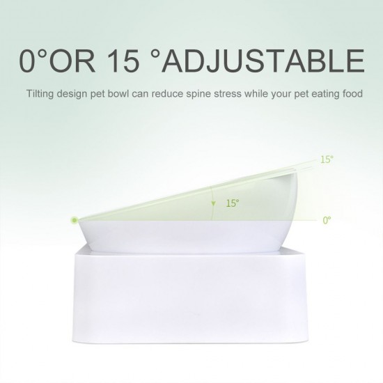 Pet Dog Cat Double Feeder Water Bowl Neck Protection Bowl 15 Degree Adjustable Pet Dog Cat Double Feeder Water Bowl Neck Protection Bowl 15 Degree Adjustable