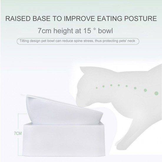 Pet Dog Cat Double Feeder Water Bowl Neck Protection Bowl 15 Degree Adjustable Pet Dog Cat Double Feeder Water Bowl Neck Protection Bowl 15 Degree Adjustable