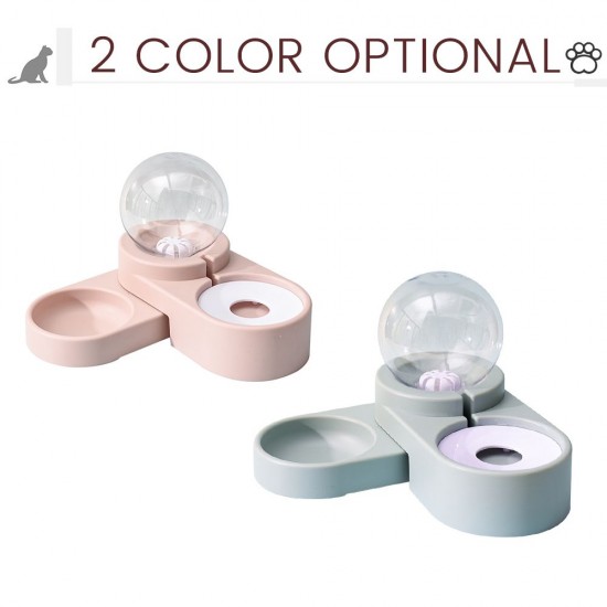 Dogs Pets Cats Water and Food Bowls with Automatic Water Dispenser Double Bowl 1.8L Anti-Wet Mouth Dogs Pets Cats Water and Food Bowls with Automatic Water Dispenser Double Bowl 1.8L Anti-Wet Mouth
