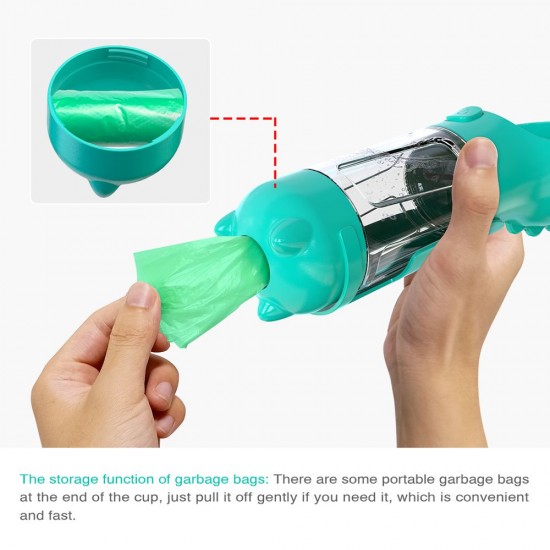 Dog Water Bottle for Walking Portable Pet Travel Water Dispenser Multi-Functional Water Cup with Poop Shovel Dog Water Bottle for Walking Portable Pet Travel Water Dispenser Multi-Functional Water Cup with Poop Shovel