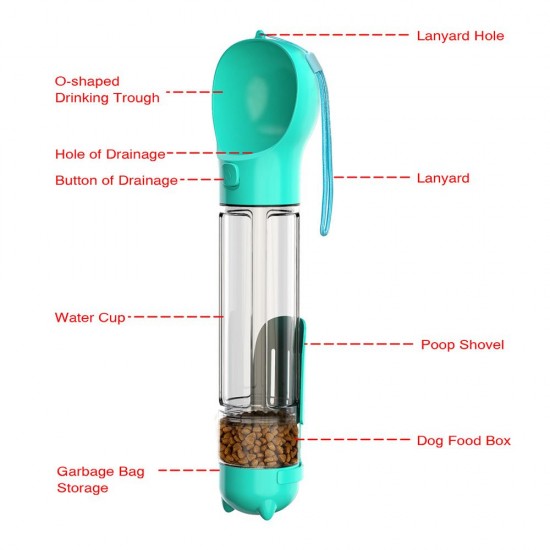 Pet Water Bottle for Walking Outdoor Portable Dog Travel Water Bottle with Food Container Combo Pet Water bottle 500ML Detachable for Drinking and Eating Suitable for Cats and Puppy Pet Water Bottle for Walking Outdoor Portable Dog Travel Water Bottle with Food Container Combo Pet Water bottle 500ML Detachable for Drinking and Eating Suitable for Cats and Puppy