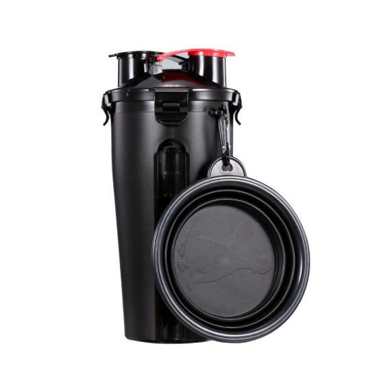 Dog Water Bottle for Walking 2 in 1 Travel Water Bottle with Collapsible Bowl Portable Water Dispenser Food Container for Hiking Parking Outdoor Dog Water Bottle for Walking 2 in 1 Travel Water Bottle with Collapsible Bowl Portable Water Dispenser Food Container for Hiking Parking Outdoor