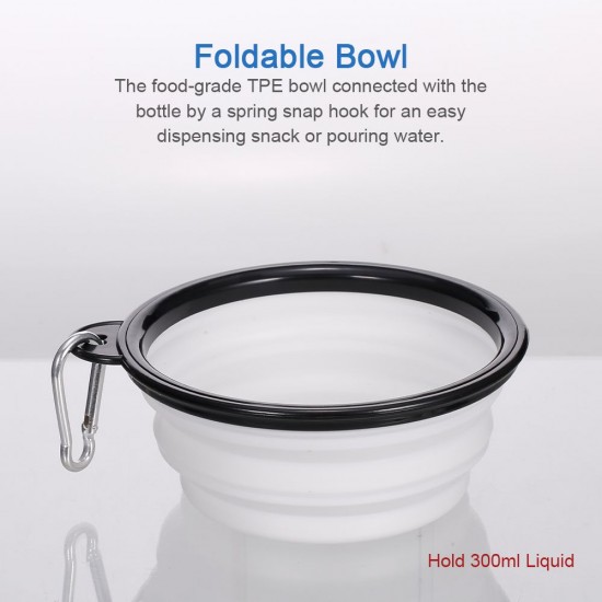 Dog Water Bottle for Walking 2 in 1 Travel Water Bottle with Collapsible Bowl Portable Water Dispenser Food Container for Hiking Parking Outdoor Dog Water Bottle for Walking 2 in 1 Travel Water Bottle with Collapsible Bowl Portable Water Dispenser Food Container for Hiking Parking Outdoor