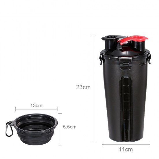 Dog Water Bottle for Walking 2 in 1 Travel Water Bottle with Collapsible Bowl Portable Water Dispenser Food Container for Hiking Parking Outdoor Dog Water Bottle for Walking 2 in 1 Travel Water Bottle with Collapsible Bowl Portable Water Dispenser Food Container for Hiking Parking Outdoor