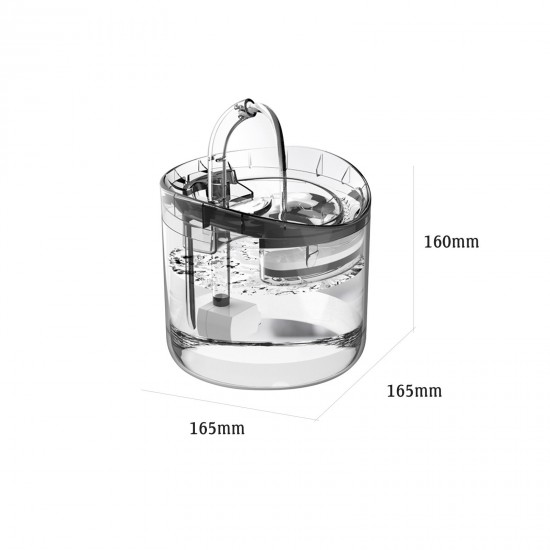 Cat Water Fountain Dog Water Dispenser 1.8L Super Quiet Automatic Pet Drinking Fountain with Faucet Transparent Design Cat Water Fountain Dog Water Dispenser 1.8L Super Quiet Automatic Pet Drinking Fountain with Faucet Transparent Design