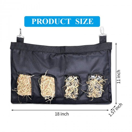 Rabbit Feeder Bags Guinea Pigs Hay Bag Long Wear Feeder Bag Hanging Feeding Device with 4 Holes Rabbit Feeder Bags Guinea Pigs Hay Bag Long Wear Feeder Bag Hanging Feeding Device with 4 Holes