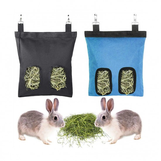 Rabbit Hay Feeder Bags Guinea Pigs Hay Bag Long Wear Feeder Bag Hanging Feeding Device with 2 Holes for Small Animals Feeding Supply Rabbit Hay Feeder Bags Guinea Pigs Hay Bag Long Wear Feeder Bag Hanging Feeding Device with 2 Holes for Small Animals Feeding Supply