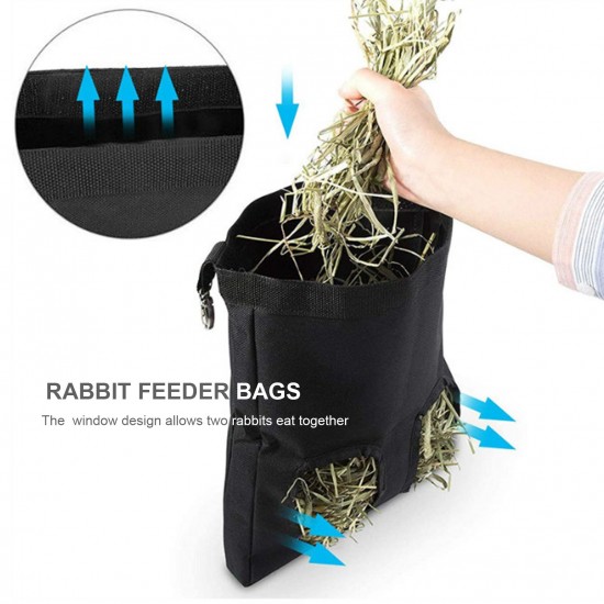 Rabbit Hay Feeder Bags Guinea Pigs Hay Bag Long Wear Feeder Bag Hanging Feeding Device with 2 Holes for Small Animals Feeding Supply Rabbit Hay Feeder Bags Guinea Pigs Hay Bag Long Wear Feeder Bag Hanging Feeding Device with 2 Holes for Small Animals Feeding Supply
