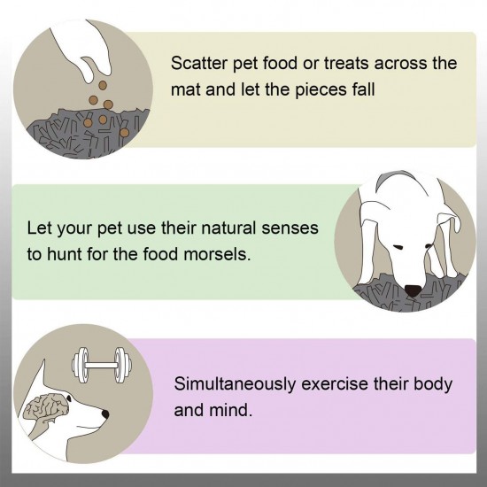 Pet Snuffle Mat Dog Snuffle Feeding Mat Interactive Pet Toys Encourages Natural Foraging Skills Great for Stress Release Pet Snuffle Mat Dog Snuffle Feeding Mat Interactive Pet Toys Encourages Natural Foraging Skills Great for Stress Release