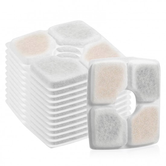 Cat Water Fountain Filters Replacement Filters for 84oz/2.5L Square Filter Space Automatic Pet Water Fountain 12pcs Keep Pets Healthy Cat Water Fountain Filters Replacement Filters for 84oz/2.5L Square Filter Space Automatic Pet Water Fountain 12pcs Keep Pets Healthy