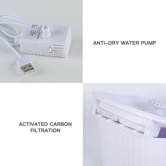 Automatic Water Dispenser for Pets 3L LED Water Level Display Noise-free Water Dispenser for Cats Dogs and Other Pets Automatic Water Dispenser for Pets 3L LED Water Level Display Noise-free Water Dispenser for Cats Dogs and Other Pets