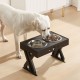 Adjustable Elevated Dog Bowl Table with Double Stainless Steel Bowl Raised Dogs Stand for Cat Pet Antislip Detachable Water Feeder Adjustable Elevated Dog Bowl Table with Double Stainless Steel Bowl Raised Dogs Stand for Cat Pet Antislip Detachable Water Feeder