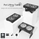 Adjustable Elevated Dog Bowl Table with Double Stainless Steel Bowl Raised Dogs Stand for Cat Pet Antislip Detachable Water Feeder Adjustable Elevated Dog Bowl Table with Double Stainless Steel Bowl Raised Dogs Stand for Cat Pet Antislip Detachable Water Feeder